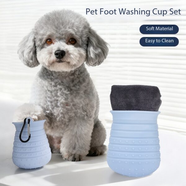 PawPureHome Paw Washer & Towel Set