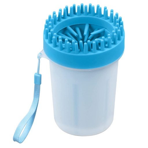 2-Piece Dog Paw Cleaner with Brush and Towel