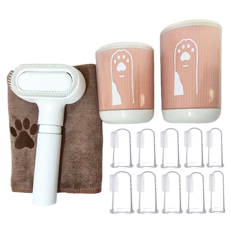 Dog Paw Cleaner Cup with Brush and Towel
